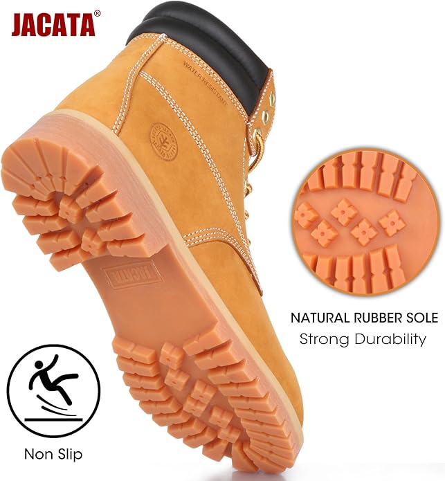 Men's JACATA 6" Classic Nubuck Leather Work Boot - 8601 Wheat