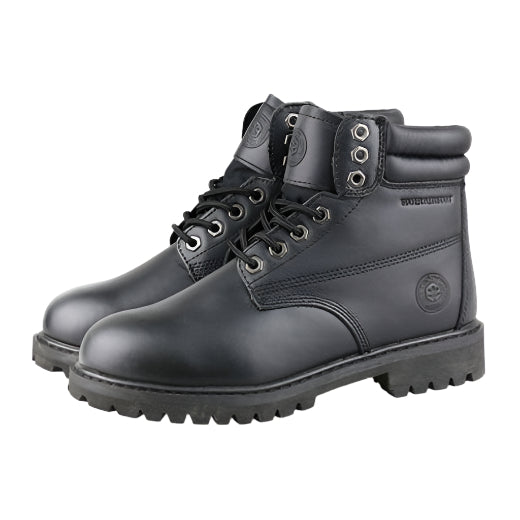 Men's JACATA 6" Classic Work Boot -  8603 Black Leather - ShooDog.com